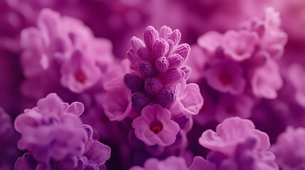 Fototapeta premium Vibrant Purple Lavender Bloom Close-Up Macro Photography