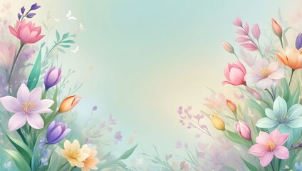 Design Vorlage Hintergrund - Frühlingsblumen