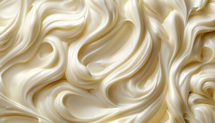 Fototapeta premium Creamy abstract swirl texture with elegant fluid waves and smooth patterns