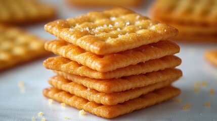 A Delicious Stack of Crispy Saltine Crackers