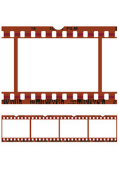 Vector illustration of photographic analog negative film