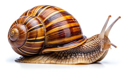 Garden Snails on White - Studio Shot for Organic Farming