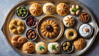 Delicious Moroccan Pastries Platter Festive Sweets Treats
