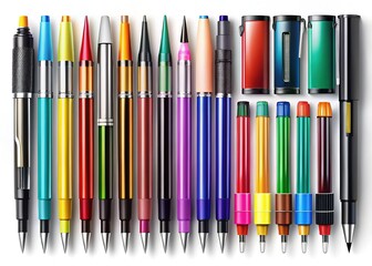 Black Pen, Pencil, and Marker Stationery Kit