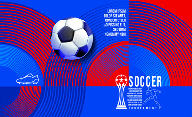 Soccer tournament, banner Template , Football Match , layout design vector,