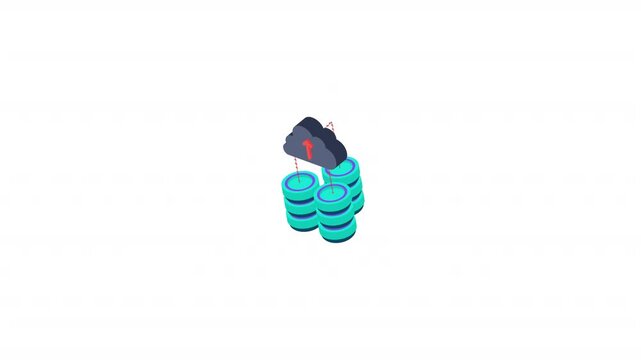 Download Database isometric icon alpha video