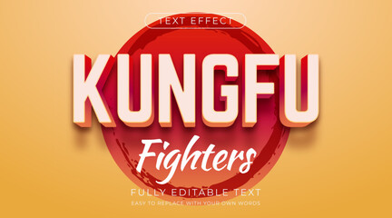 Bold kungfu text effect editable font style