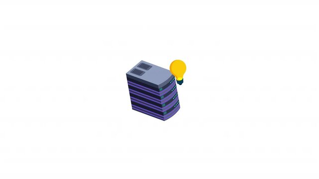 Data Science isometric icon alpha video