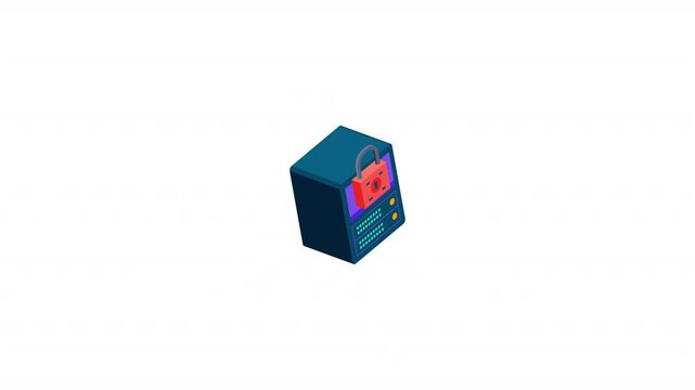 Cs Threats isometric icon alpha video