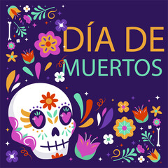 Naklejka premium Dia de muertos event celebration_mesa de trabajo 1 copia 4
