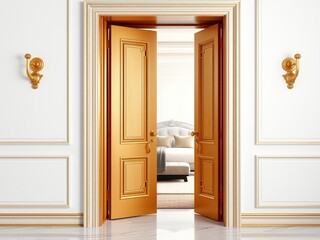 Golden Splendor: A Serene Oasis Beckons from the Hotel's Threshold