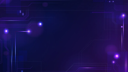 Digital technology banner template vector set 09