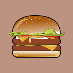 Hamburger vector illustration...