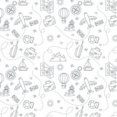 Doodle travel background_artboard 1 © Mahar