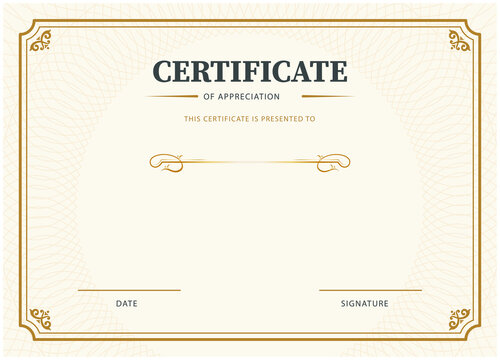 Elegant certificate template