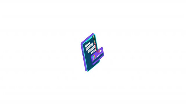 Phishing isometric icon alpha video