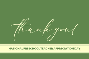 National Preschool Teacher Appreciation Day