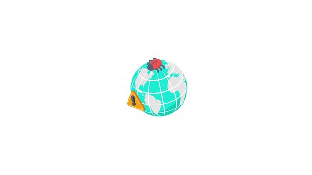 Bug Alert isometric icon alpha video