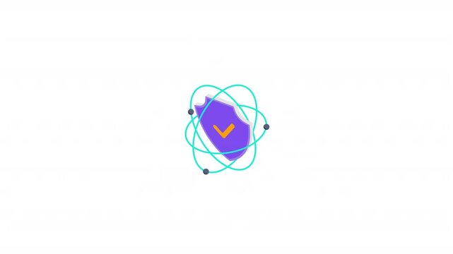 Fraud Protection isometric icon alpha video