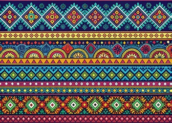 Vibrant Ethnic Pattern Brushes Set