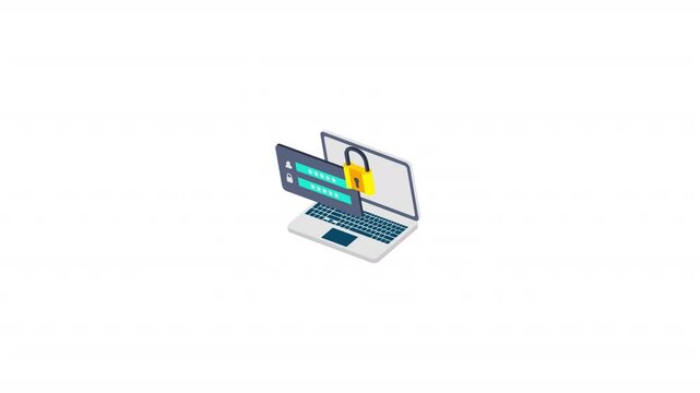  personal data protection isometric icon alpha video