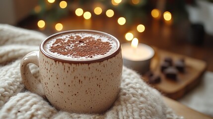 Cozy Winter Evening with Hot Chocolate