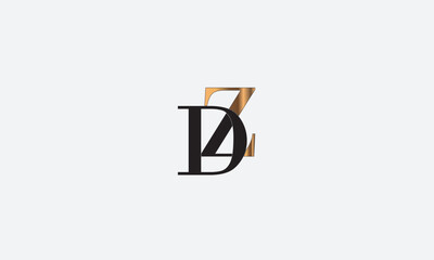 DZ , ZD , D , Z Abstract Letters Logo Monogram