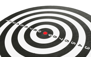 One dartboard on white background. Sports equipment