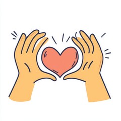 Obraz premium The concept of love and valentine's day is represented by hands in a heart gesture and the heart symbol