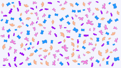 SEAMLESS HAND DRAWN DOODLE BLOB SHAPES PATTERN TEXTURE COLORFUL TEMPLATE ABSTRACT BACKGROUND TRENDY DESIGN VECTOR