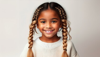 H&uuml;bsches blondes M&auml;dchen, wei&szlig;er Hintergrund