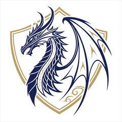 Fierce Winged Dragon Emblem