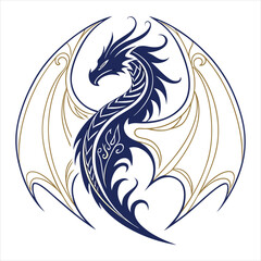 Majestic Blue Dragon Logo