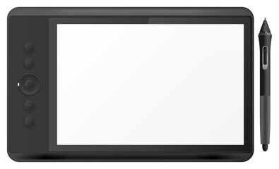 Graphics Tablet. Vector illustration.