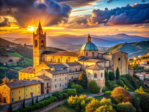 Majestic Atri Cathedral, Teramo, Abruzzo, Italy: Scenic Landscape Photography