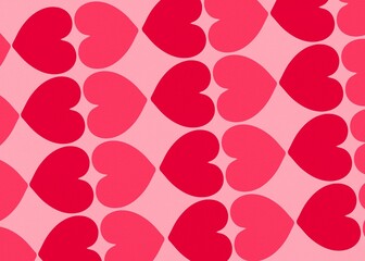 Social media banner for Valentines Day with hearts pattern. Empty space for text. Happy Valentines day sale header or voucher template with hearts.