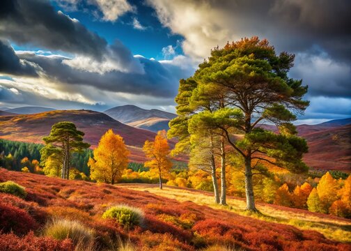 Majestic Cairngorms Trees near Ryvoan Bothy - Stunning Highland Landscape Photography
