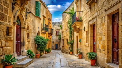 Obraz premium Mdina Malta Stone Buildings - Urban Exploration Photography