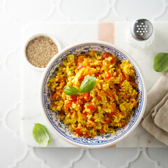 Vegan rice with vegetables