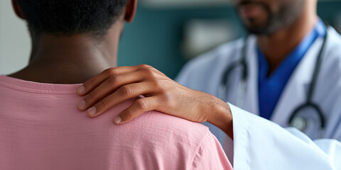 Obraz premium Doctor's Hand on Patient's Shoulder
