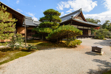Old Japanese Tokugawa Shogun residence of Nijo castle in Kyoto city, Japan