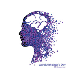 Fototapeta na wymiar World Alzheimers Day concept