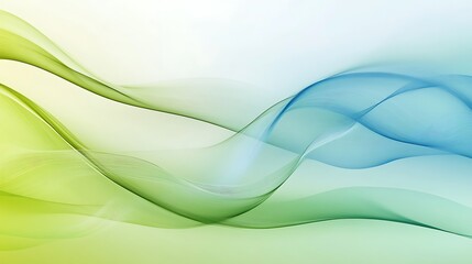 Obraz premium Abstract Green and Blue Wave Design Background