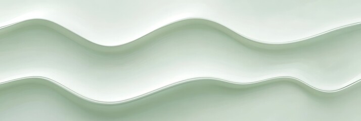Seamless Pale Green, Gentle 3D Low Profile, Delicate, Light, Wave Texture, Pattern Background Design