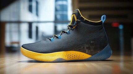 custom-designed basketball shoe with ankle support, responsive cushioning, and an innovative lacing system that locks the foot in place