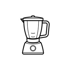 mixer line art isolated on white background 
