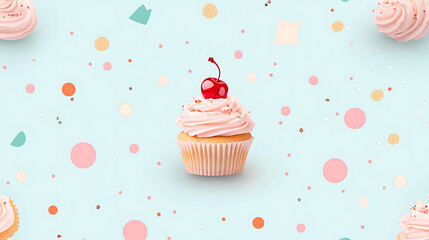 Cake for birthday parties card making background