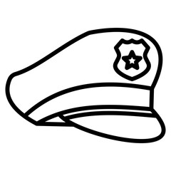police cap single icon