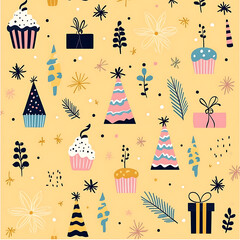 Cake for birthday parties card making background