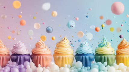 Cake for birthday parties card making background